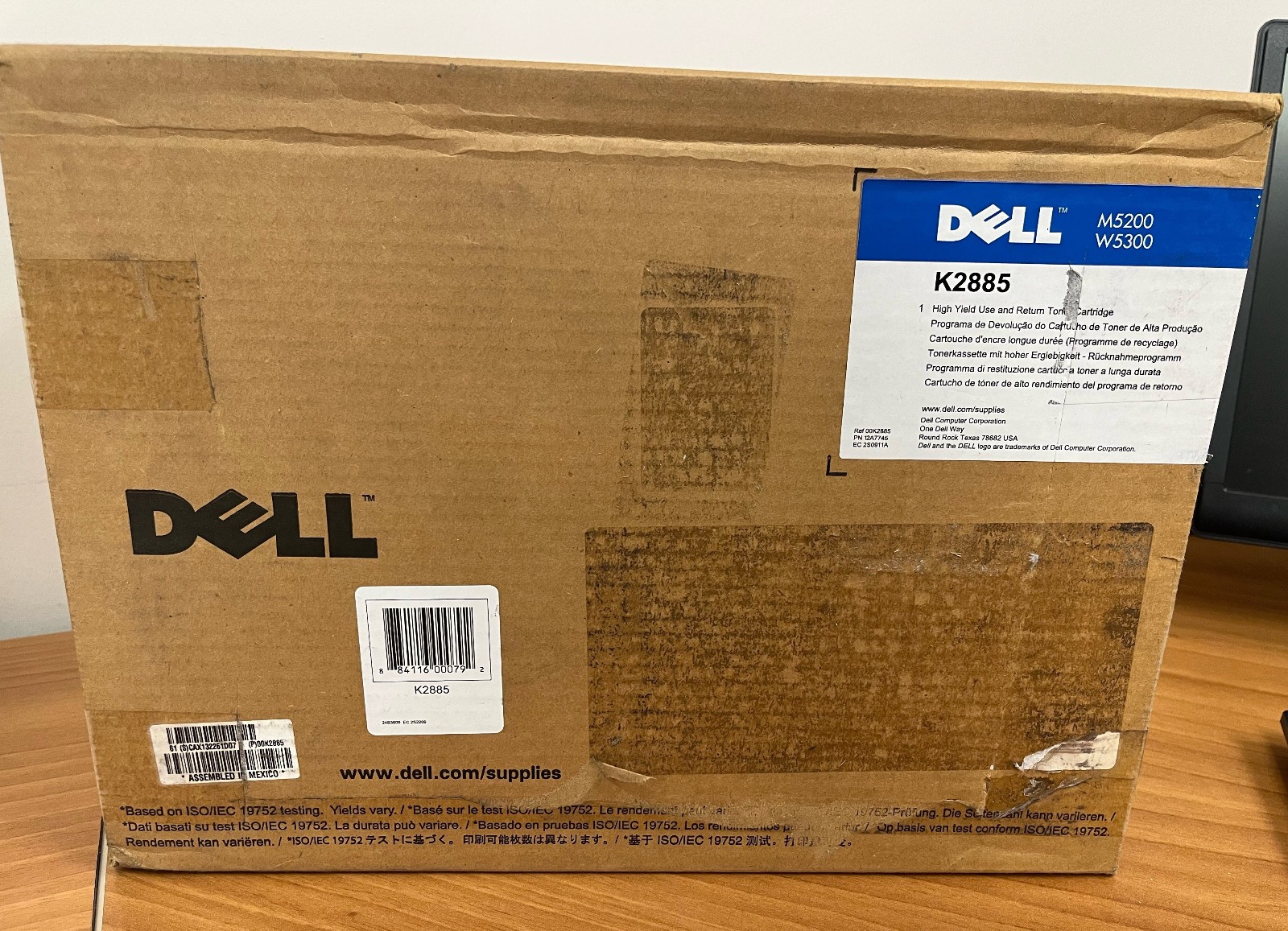 Genuine Dell K2885 Returned Program Toner Cartridge Black, High Yield, OEM
