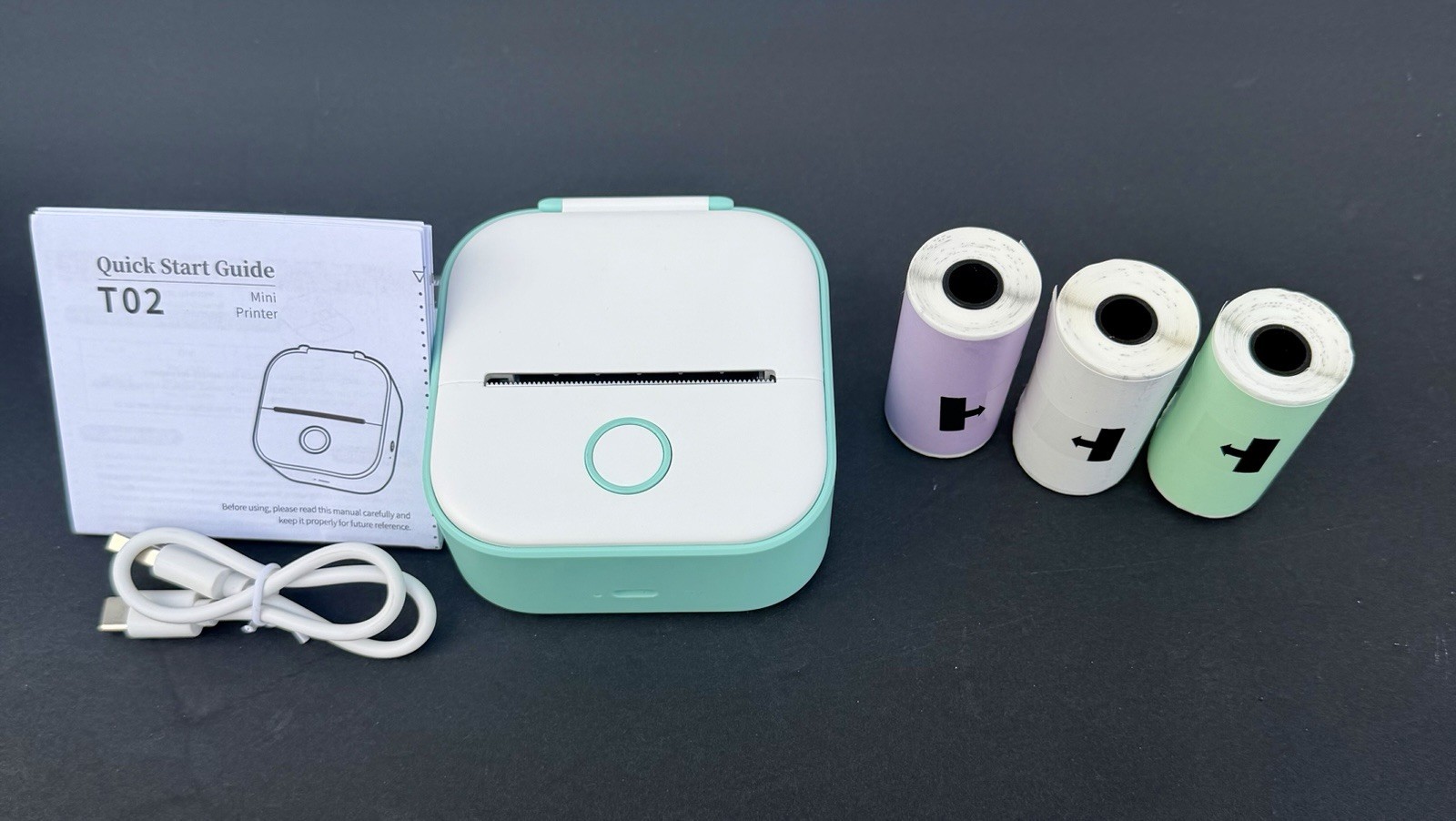 Phomemo T02 Portable Bluetooth Wireless Sticker Label Maker Printer with Paper