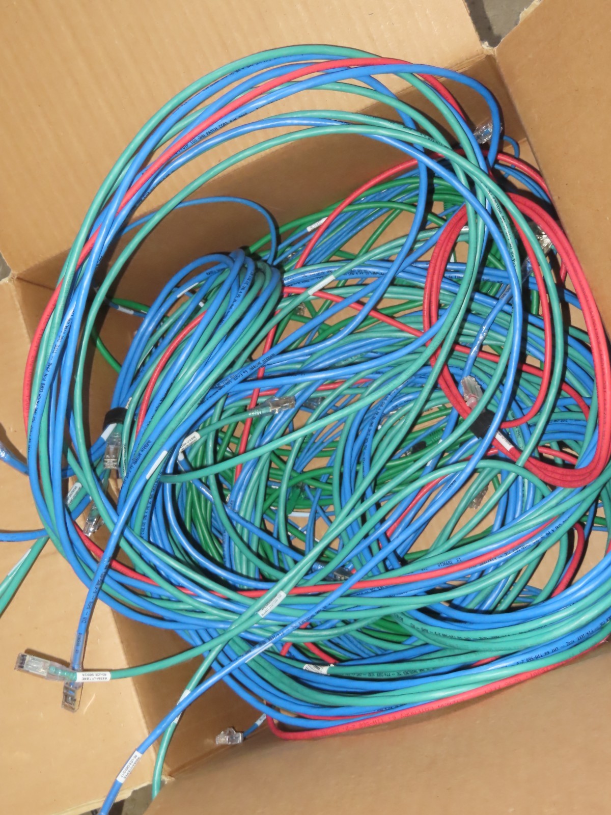 10lb Mixed Ethernet Cable Lot Cat6 Cat5e Network Patch Cords Bulk Bundle Various