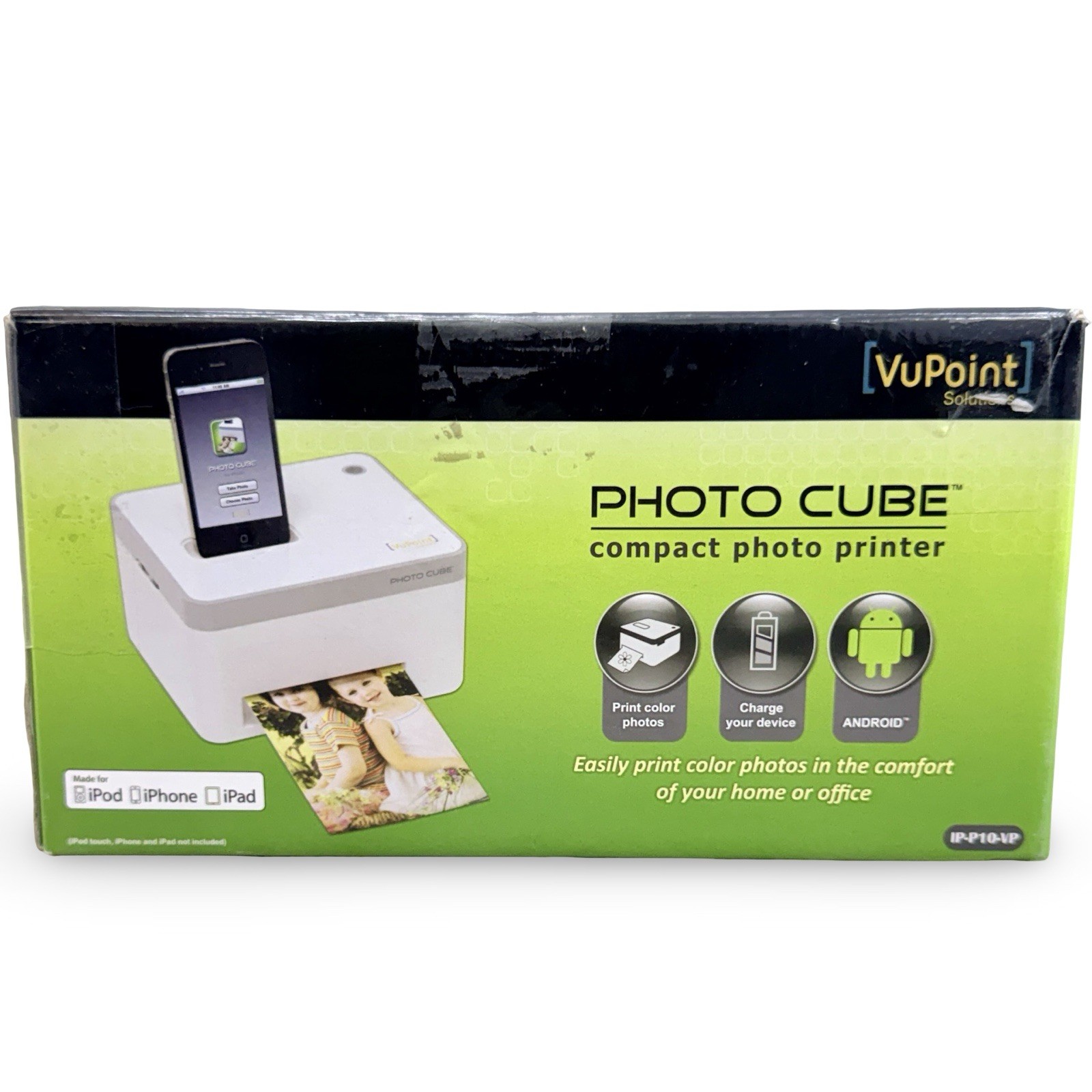 VuPoint Photo Cube Compact Photo Printer Open Box Complete IP-P10-VP