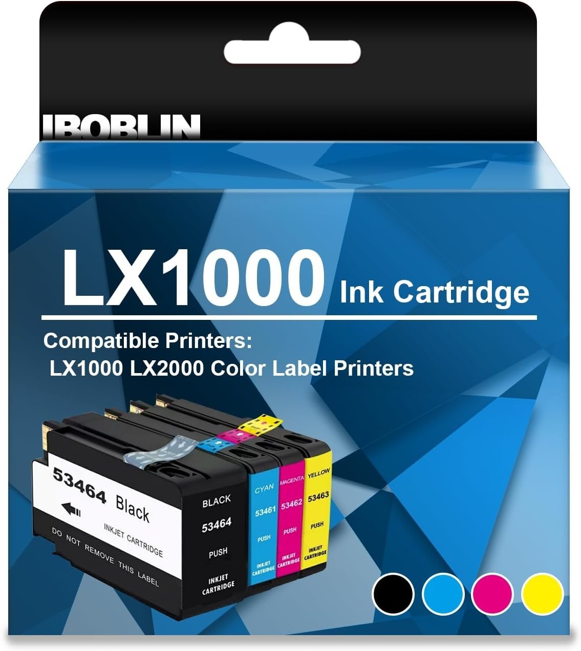 LX1000 Ink 4-Pack for Primera LX1000 LX2000 53462 53463 53464 53465