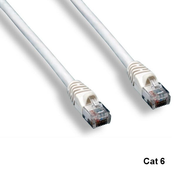 KNTK White 100' Cat6 UTP Ethernet Cable 24AWG 550MHz RJ45 Patch Panel Networking