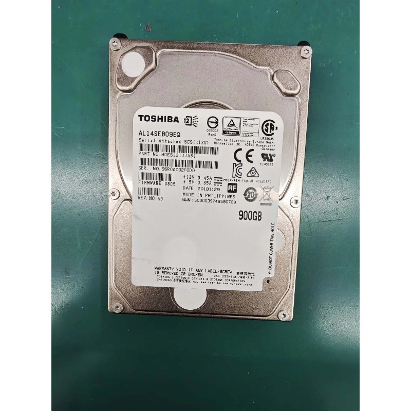 Toshiba AL14SEB09EQ 900GB 10K RPM SAS 12Gbps 2.5" Enterprise Server HDD Tested