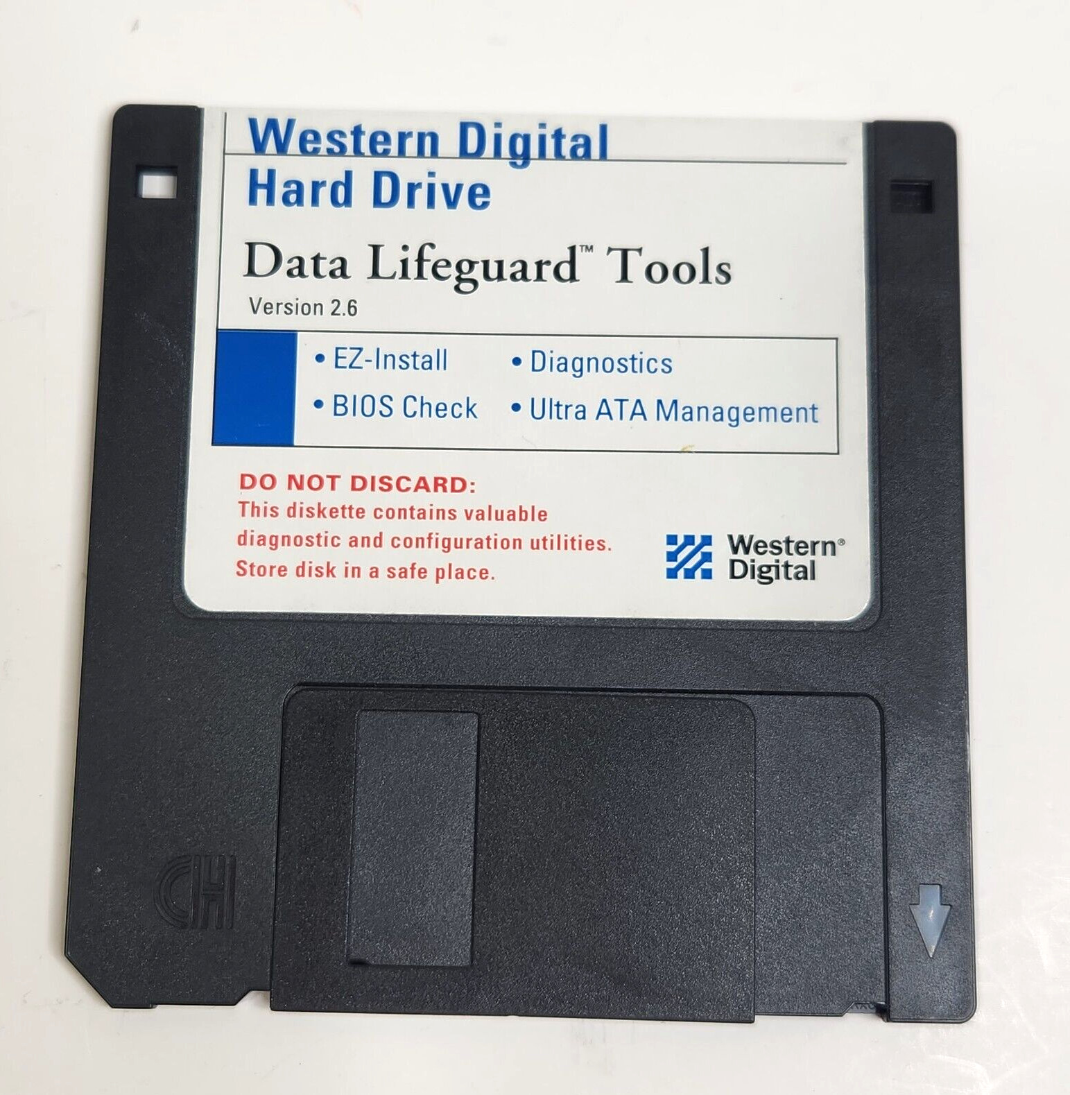 WESTER DIGITAL Hard Drive Data Lifeguard Tools Version 2.6 3.5" Floppy Disk