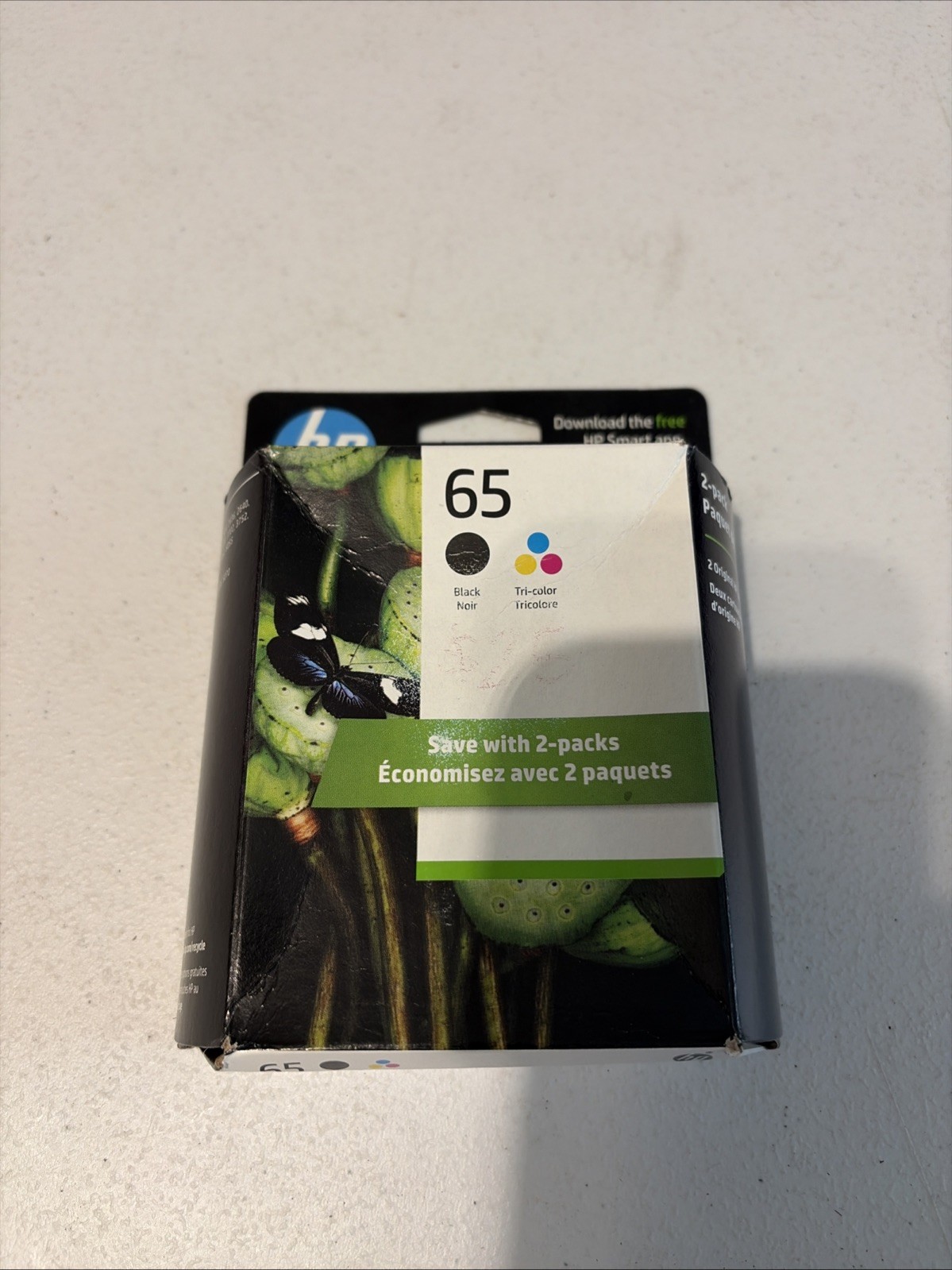 HP 65 2 pack Black Tricolor Original Ink Cartridges T0A36AN Exp 5/27