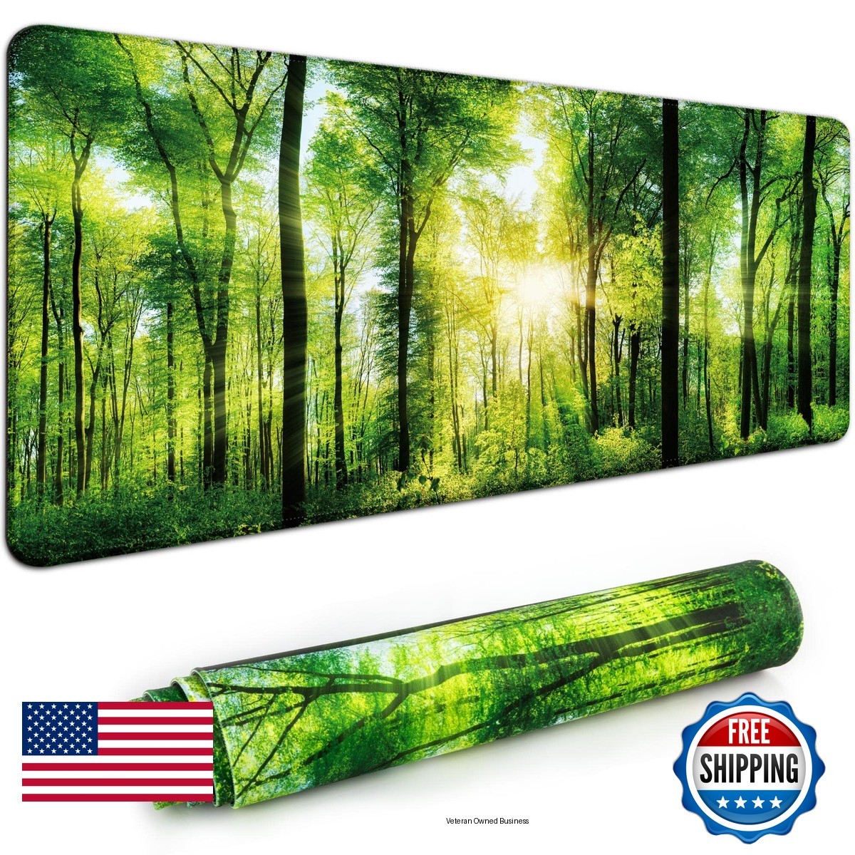 Wiabsi 35''×15.6'' XXL Extended Gaming Mouse Pad - Green Forest