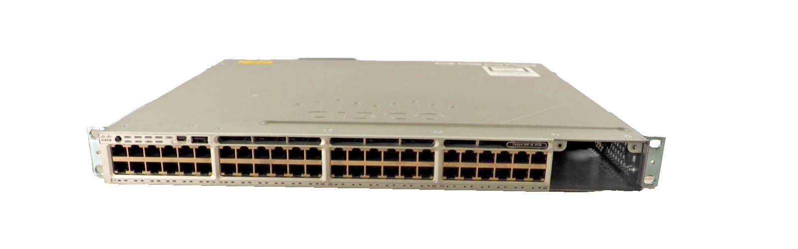 Cisco Catalyst 3850 WS-C3850-48U-L 48-Port UPoE Network Switch w/1* 1100W PSU