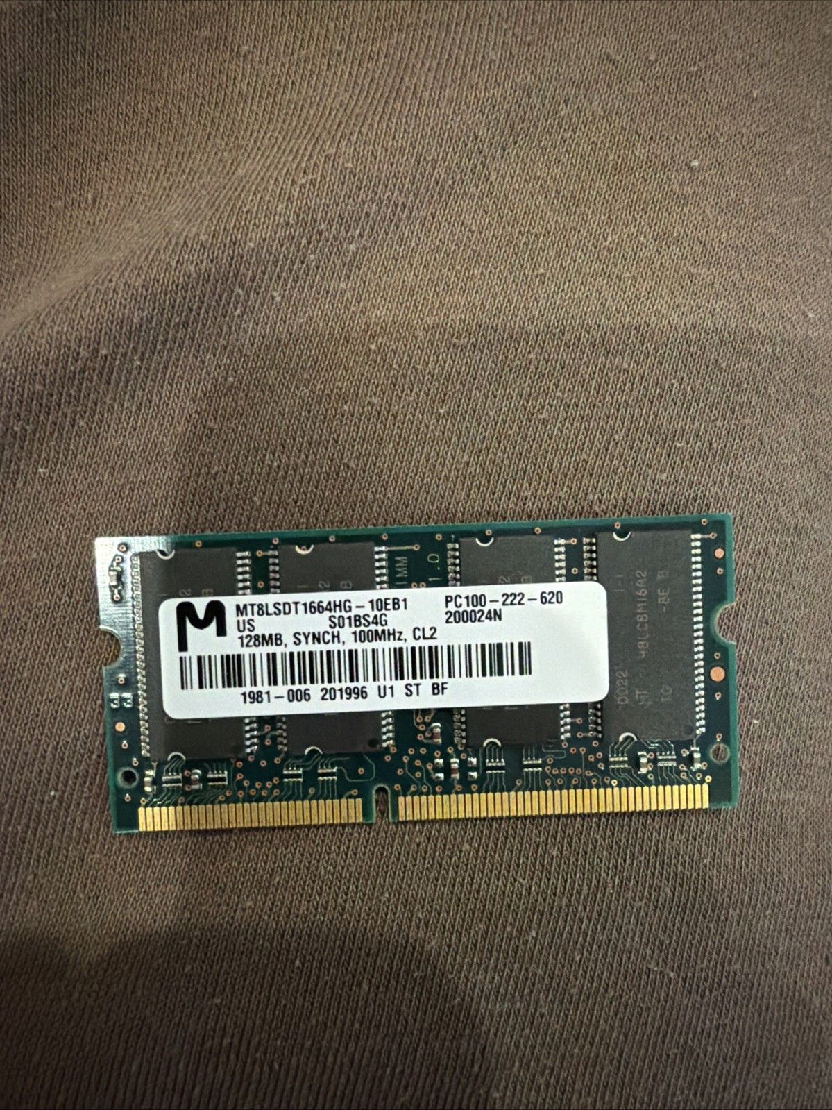 MT8LSDT1664HG-10EB1 Micron Laptop Memory MT8LSDT1664HG-10EB1 Pc100-222-620 128Mb