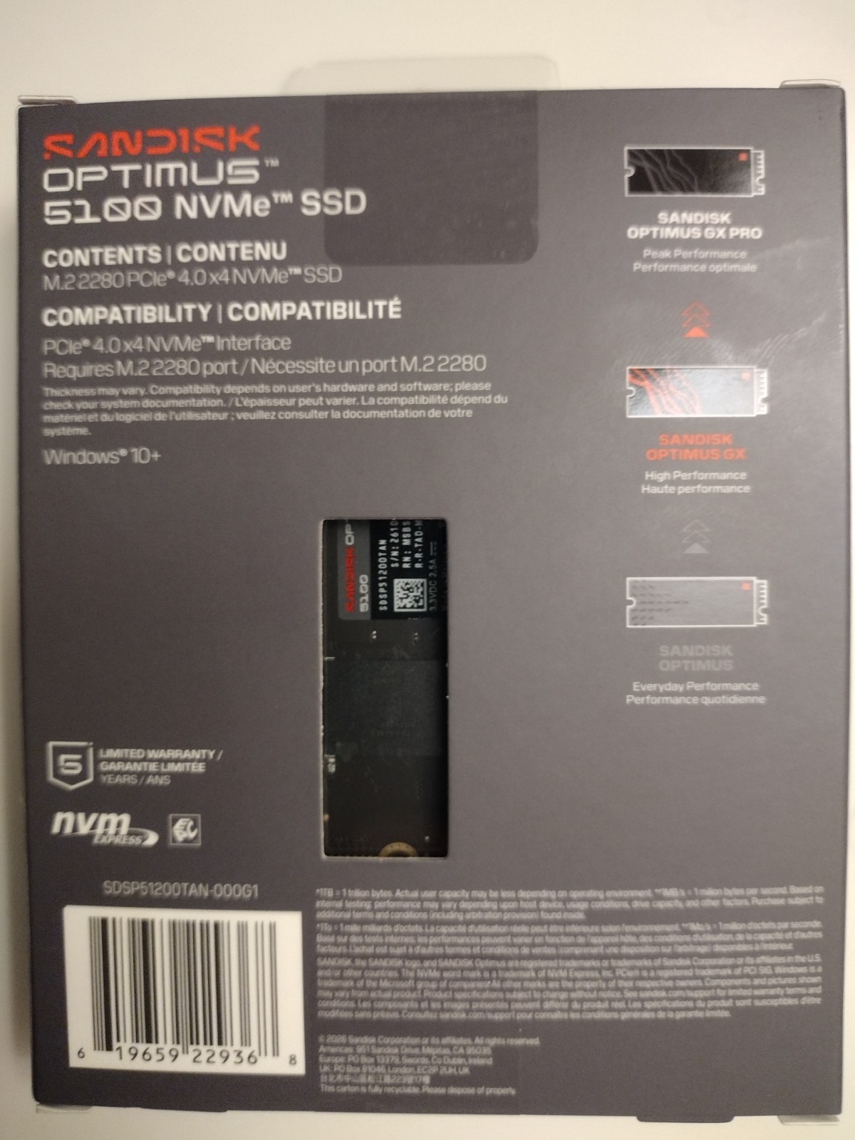 SanDisk Optimus 5100 2TB M.2 2280 NVMe PCIe 4.0 x4 SSD BRAND NEW