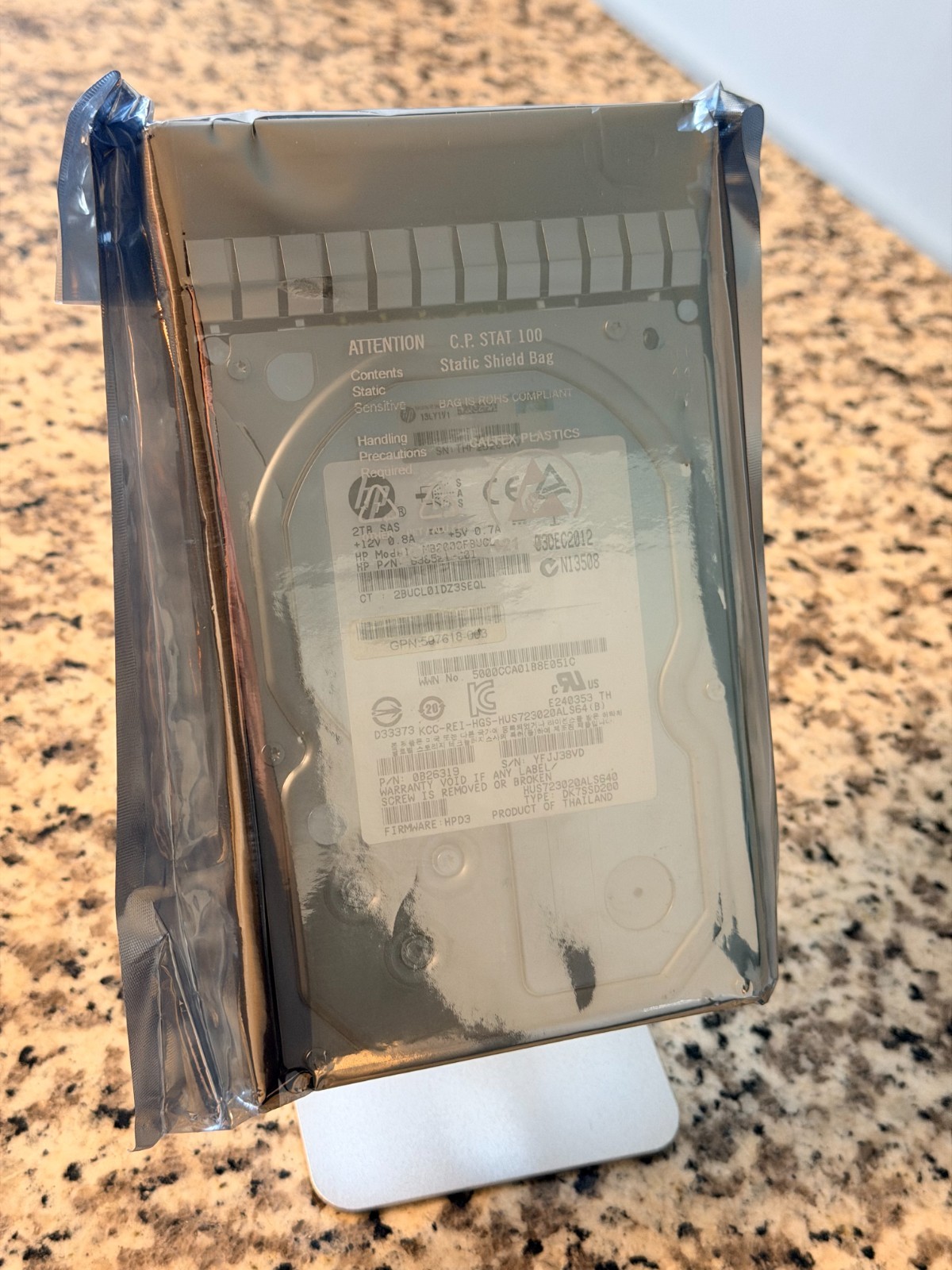 HP 638521-001 2TB 7200 RPM 6G SAS 3.5" HARD DRIVE MB2000FBUCL