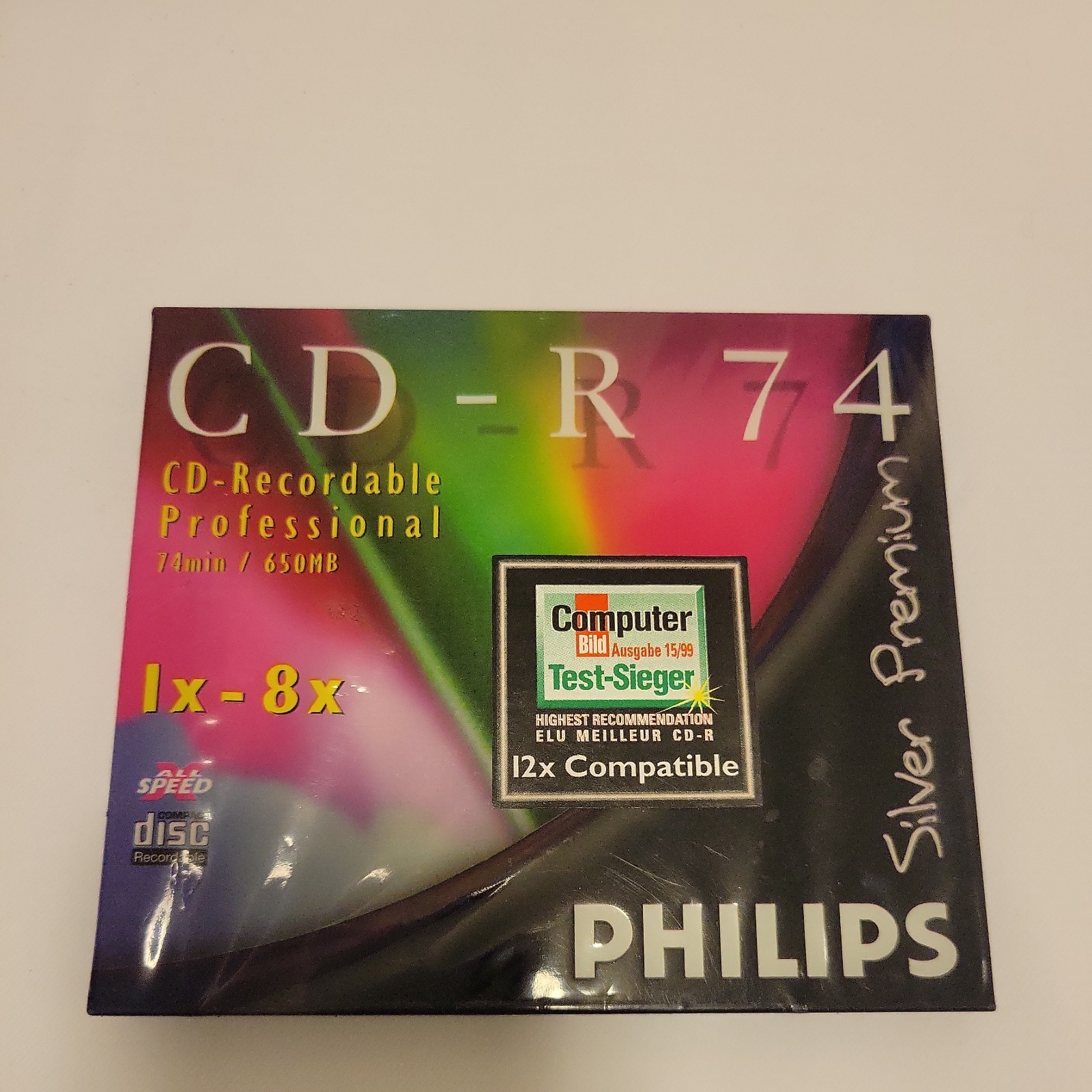 Philips Cd-R74 recordable professional Disc NEW Sealed 74 mim/650 MB