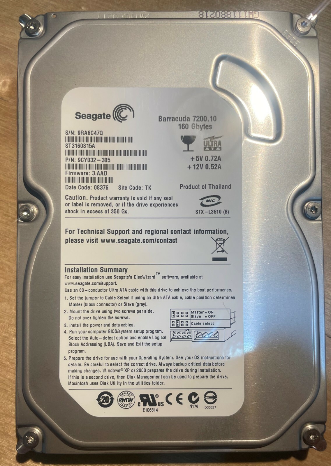 Seagate Fujitsu Maxtor IBM IDE EIDE Drives Used OpenBox and New selection