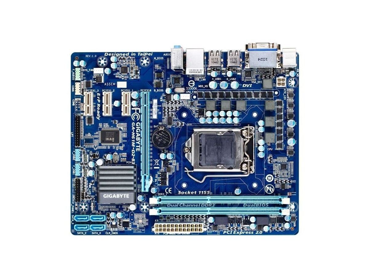 For Gigabyte GA-H61M-D2-B3 H61M-DS2 H61 Panel 16GB VGA+DVI