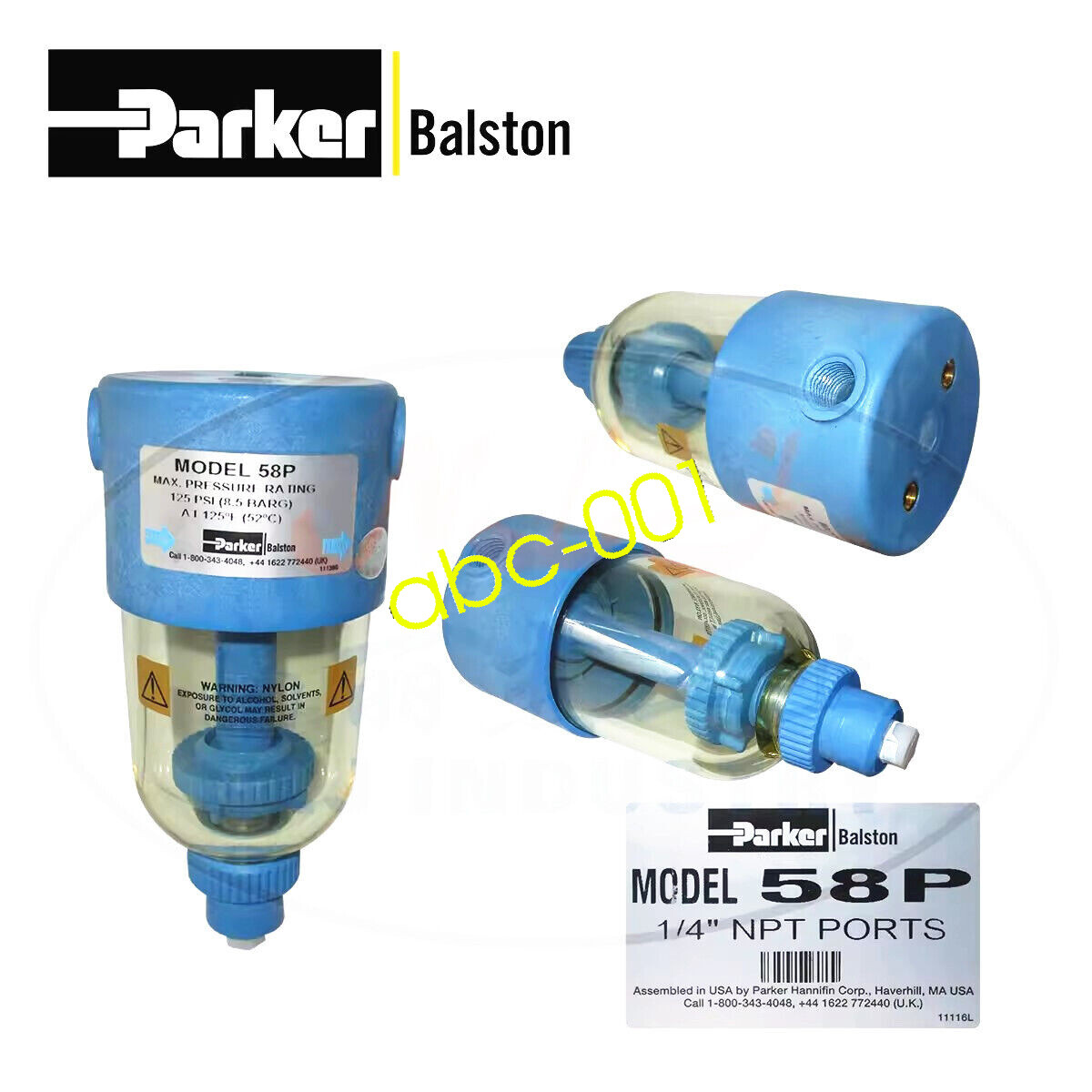 1pcs Parker Balston 58P Filter Housing DHL/FedEx