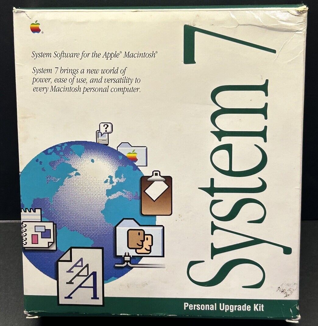 Vtg 1991 Apple System 7 Personal Upgrade Kit / M8220LL/A **High Density Disks**