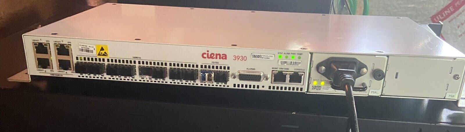 CIENA 3930 MODEL 170-3930-900  SERVICE DELIVERY NETWORK SWITCH.