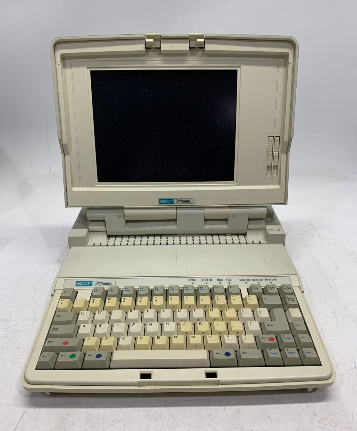 Vintage Leading Technology 9000LT Laptop Computer w/ AC Adapter - Broken Hinge