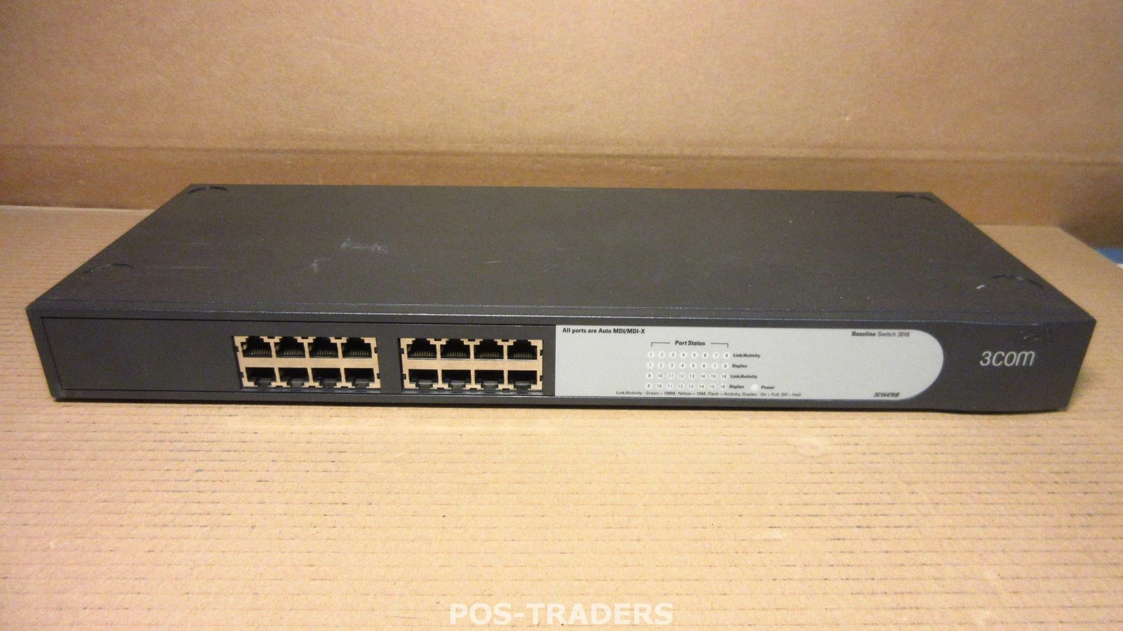 3com 2016 Baseline Switch 16-Port 10/100 Mbps Network Switch MDI/MDIX 3C16470B 