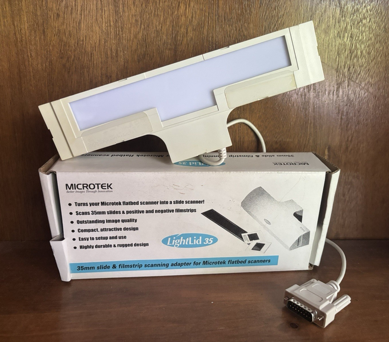 Microtek LightLid 35 35mm Slide & Filmstrip Scanning Adapter w/ Cable