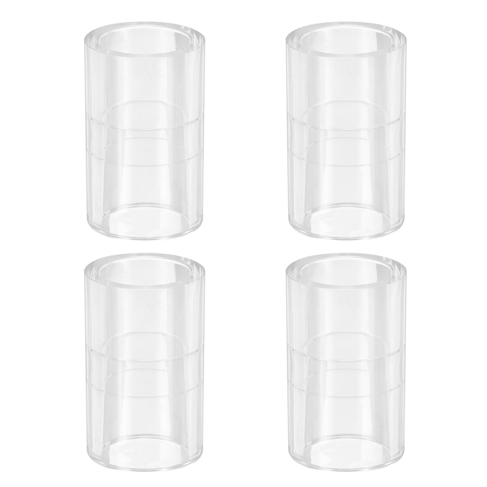 4Pcs Clear Fitting 14mm ID Straight PC Pipe Adapter Pipe Coupling Connector