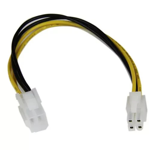 4 Pin P4 ATX 12v Male to Female Extension CPU Motherboard Power Supply Cable 1FT