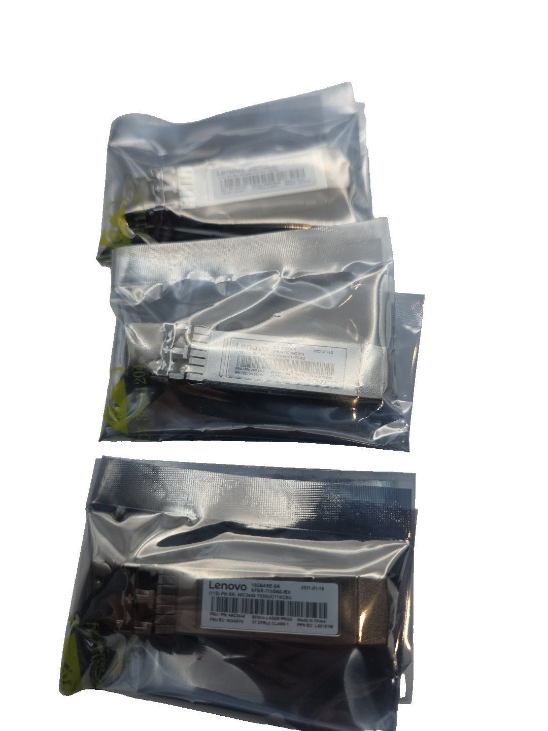LOT OF 3 Lenovo IBM 46C3449 10GBASE-SR SFP Short Range Transceiver P/N 46C3448