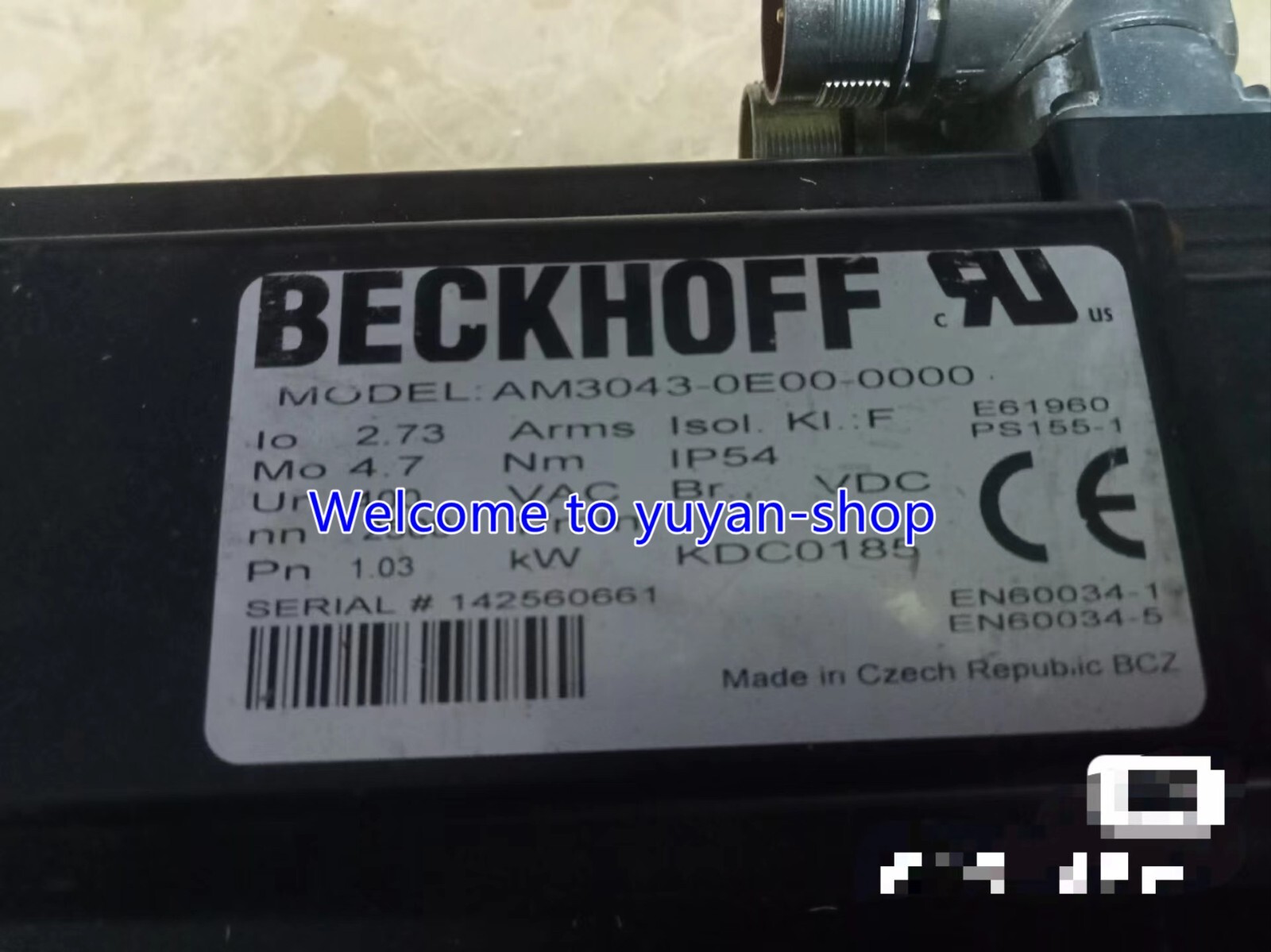 1PCS USED Beckhoff Servo Motor AM3043-0E00-0000 Via DHL or FedEX