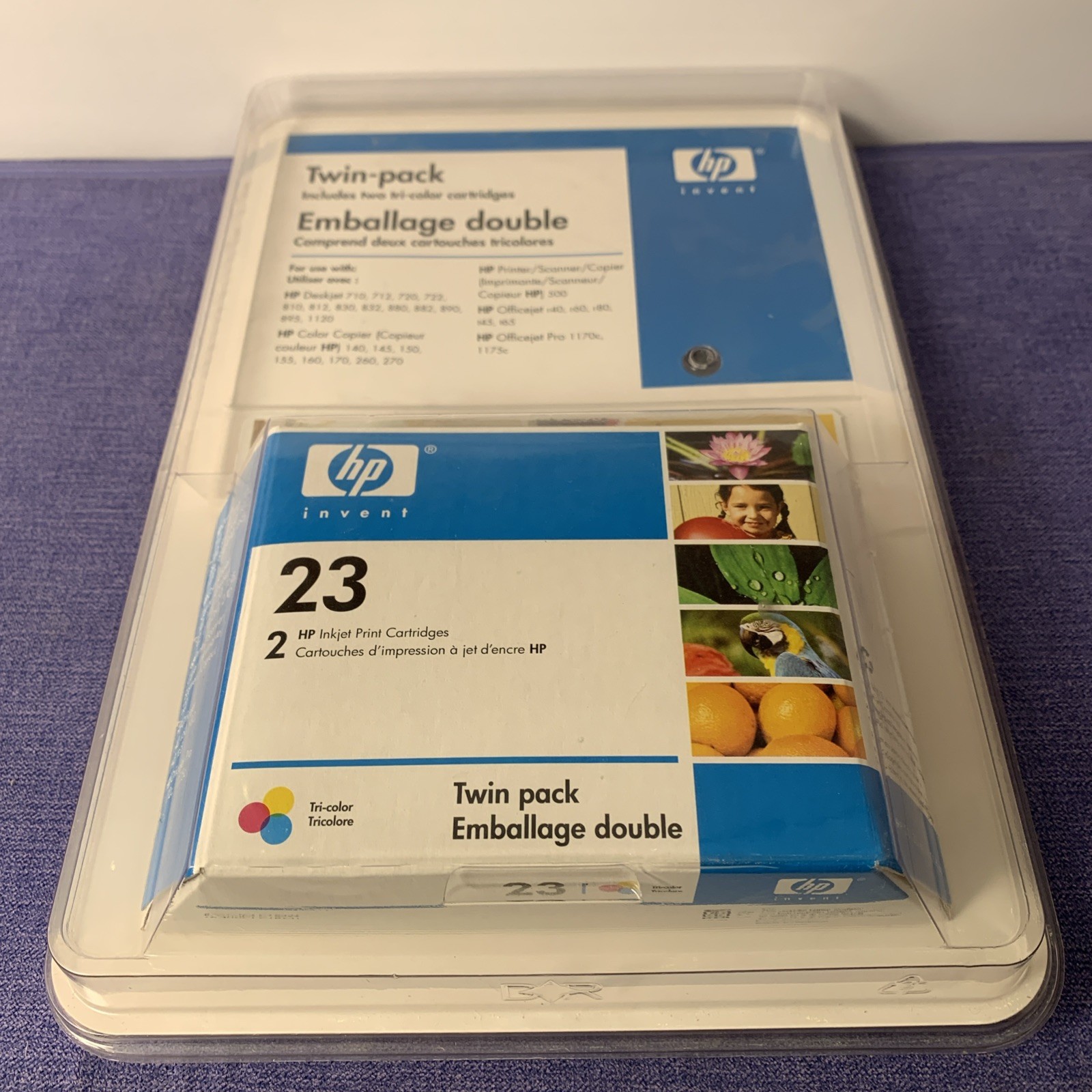 HP 23 Genuine Inkjet 2 Cartridge Tri Color Ink Twin Pack Sealed *Expired***2006