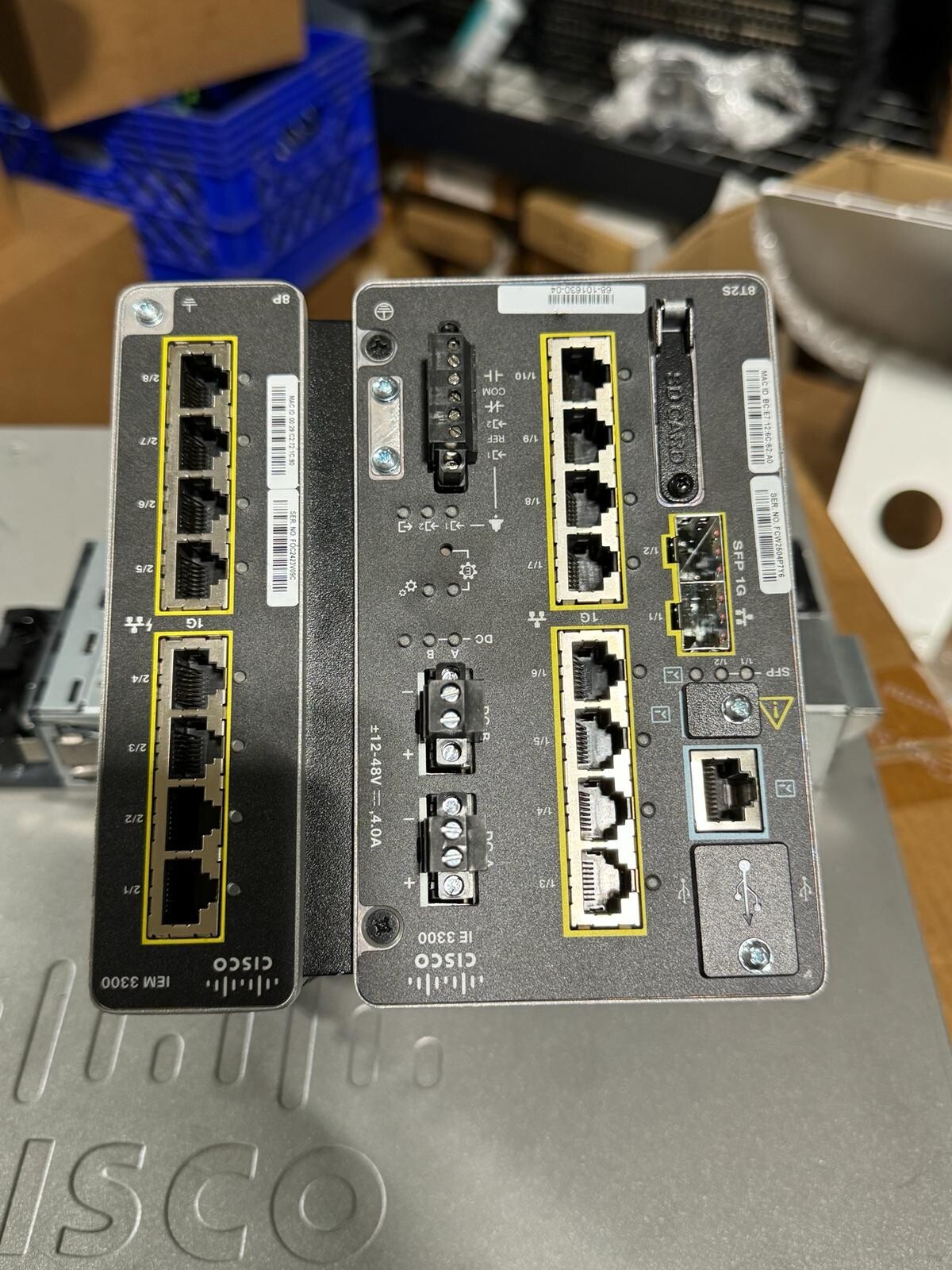 Cisco IE-3300-8T2S-E   Industrial Ethernet Switch  With IEM-3300-8P  Exp.Mod.