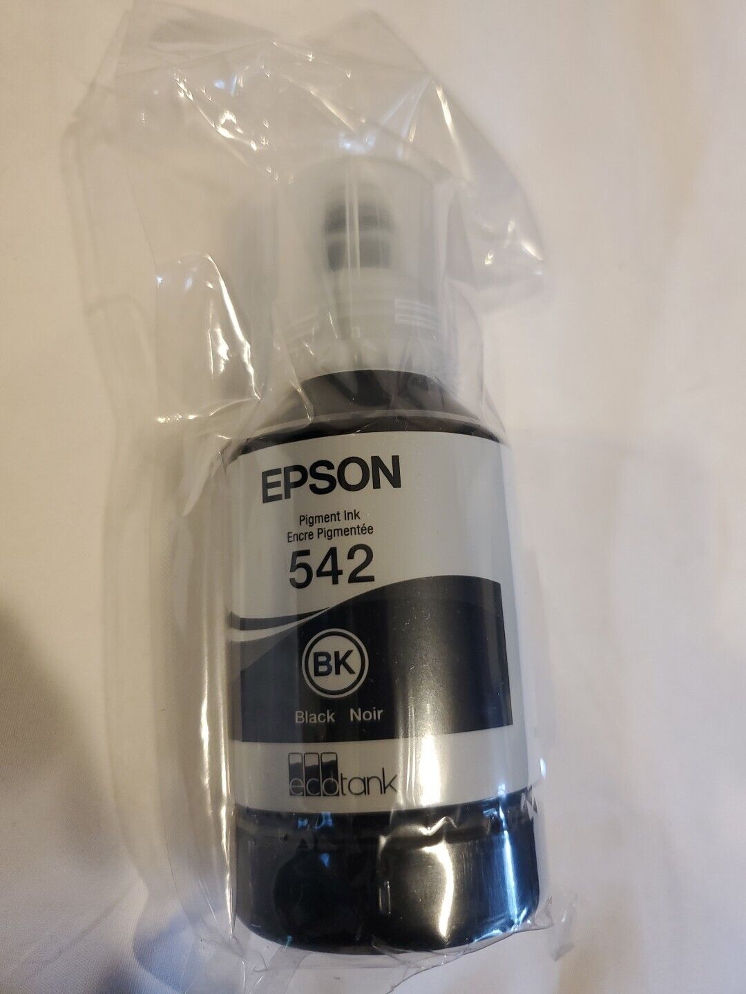Epson 542 Black High Yield Pigment EcoTank Refill Ink Bottle Genuine Exp. 6/2028