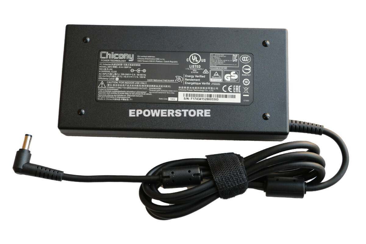 Chicony 150W AC Adapter Charger For GIGABYTE G6 KF-H3US864KH Laptop Power Supply