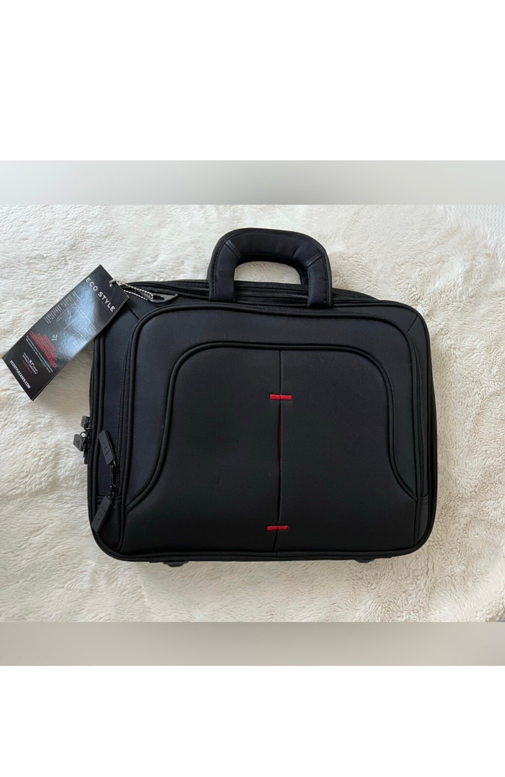 New Black Eco Style Laptop Computer Tech Travel Bag fits 16.1”