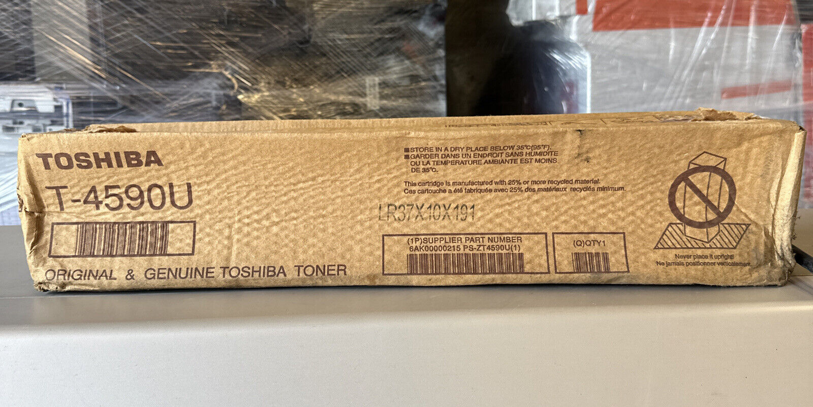 Genuine Toshiba T-4590U Black Toner Cartridge_Damage Box
