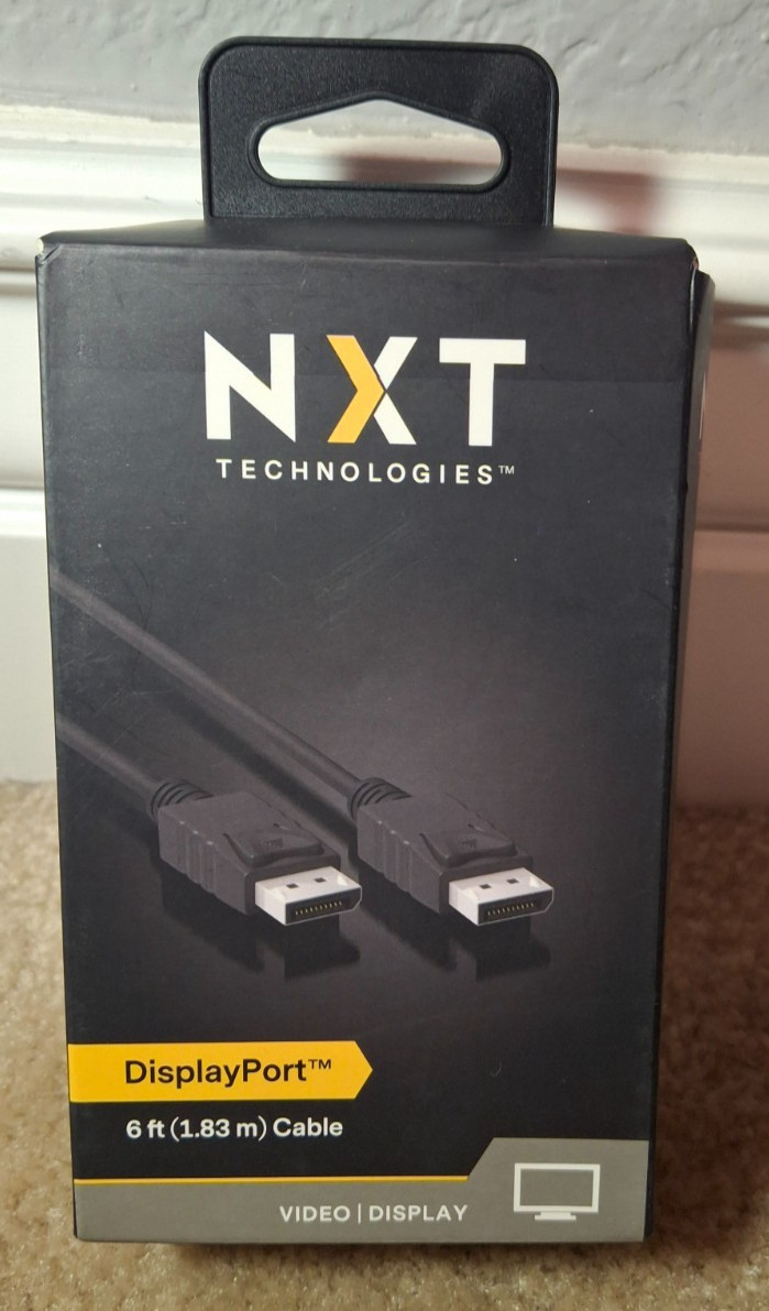 NXT TECHNOLOGIES DISPLAYPORT 6 FT CABLE, NEW, NX51763