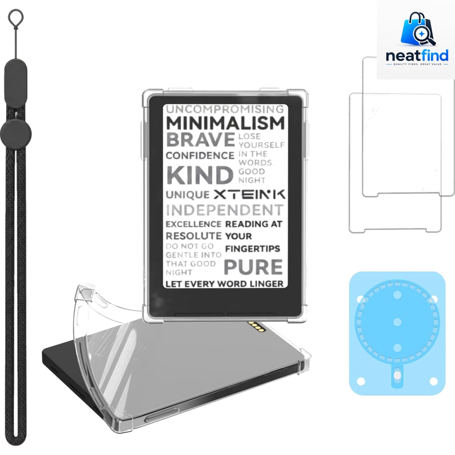 Clear Magnetic Protective Case for XTEINK X3 E-Book Reader