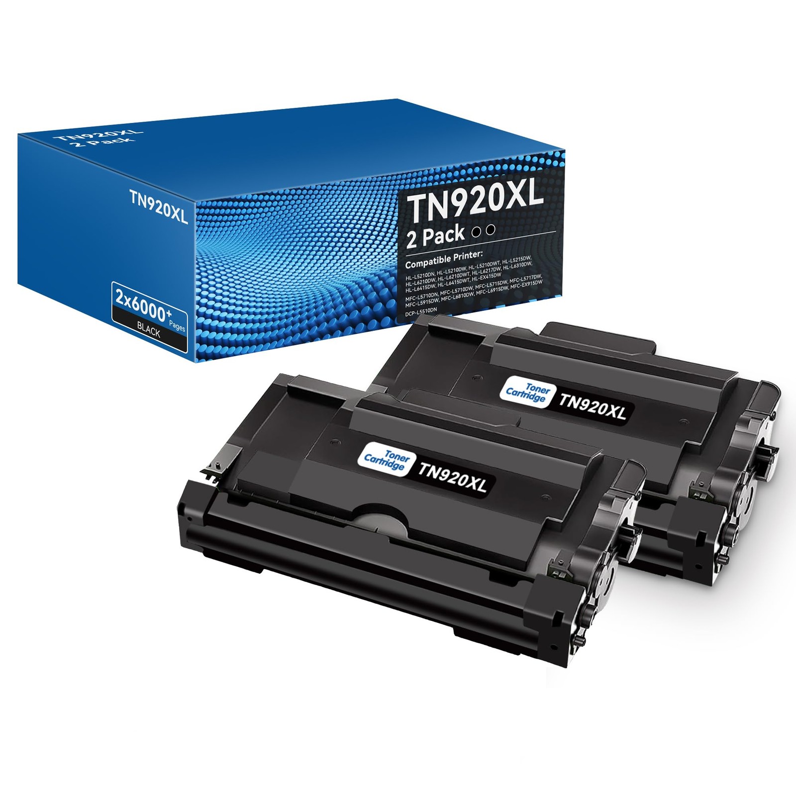 TN920XL Toner Cartridges High Yield 2 Pack Compatible for Brother TN920XL