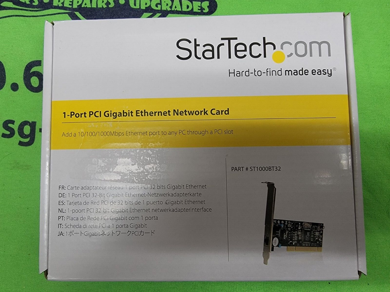 StarTech 1 Port PCI Gigabit Ethernet Card ST1000BT32 - Low & Full Height Bracket