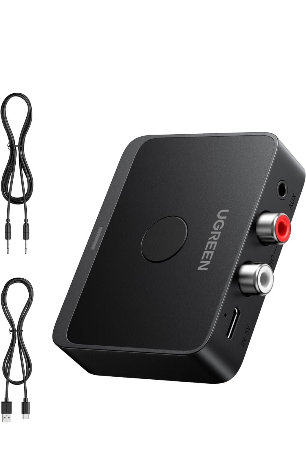 UGREEN Bluetooth 6.0 Audio Receiver Adapter RCA AUX Hi-Res LDAC 15H Battery