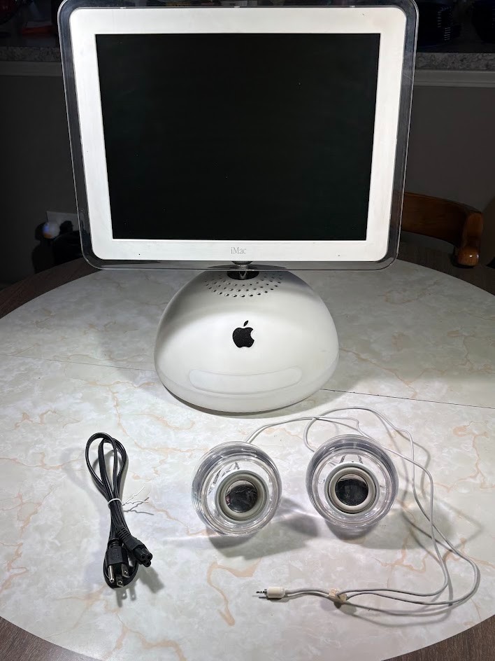 Apple iMac G4 15" 700MHz 512MB RAM Mac OS X 10.4 Working w/ Pro Speakers & Power