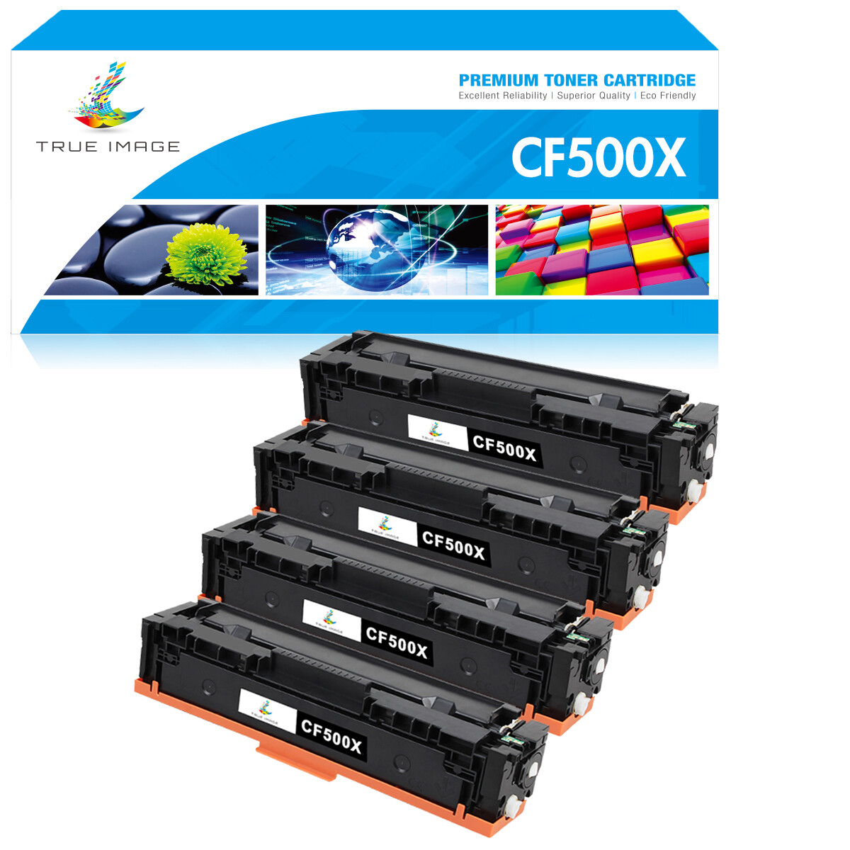 4 BK Toner Compatible With HP 202X CF500X LaserJet Pro MFP M254 M281cdw M281fdw