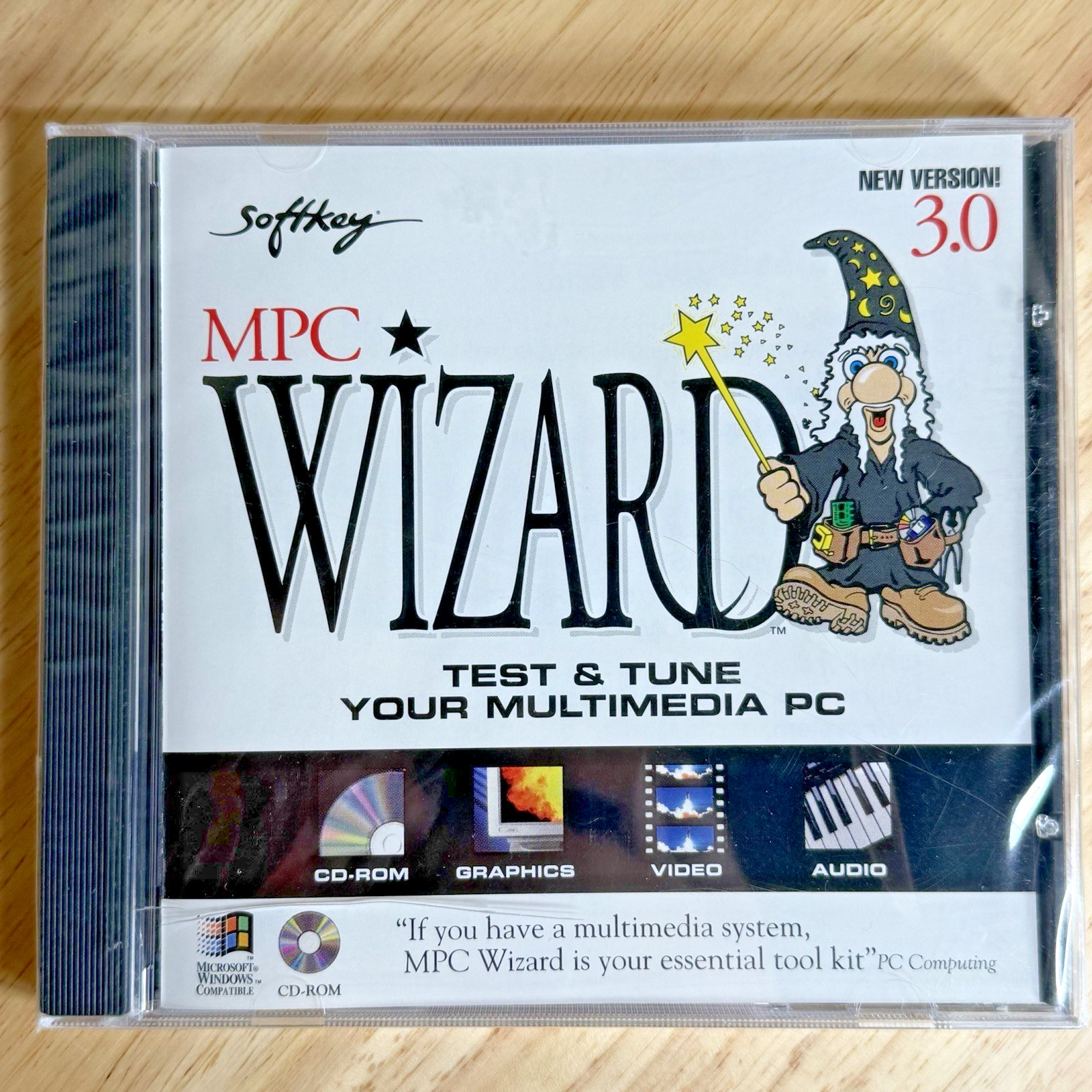 VTG SoftKey - MPC Wizard 3.0 CD-ROM - Test & Tune PC Diagnostics - Sealed