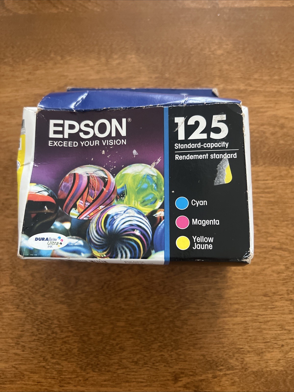 Epson 125 Exp 11/2015 Cyan Magenta Yellow Ink Cartridges T125520 NEW