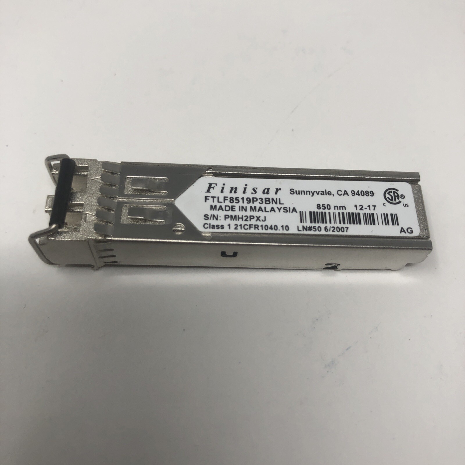 Finisar FTLF8519P3BNL Class 1 850nm 1G Base-SX Transceiver Module