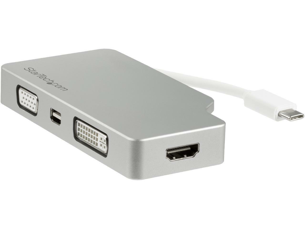 StarTech.com CDPVGDVHDMDP USB C Multiport Video Adapter - Aluminum - USB-C to VG
