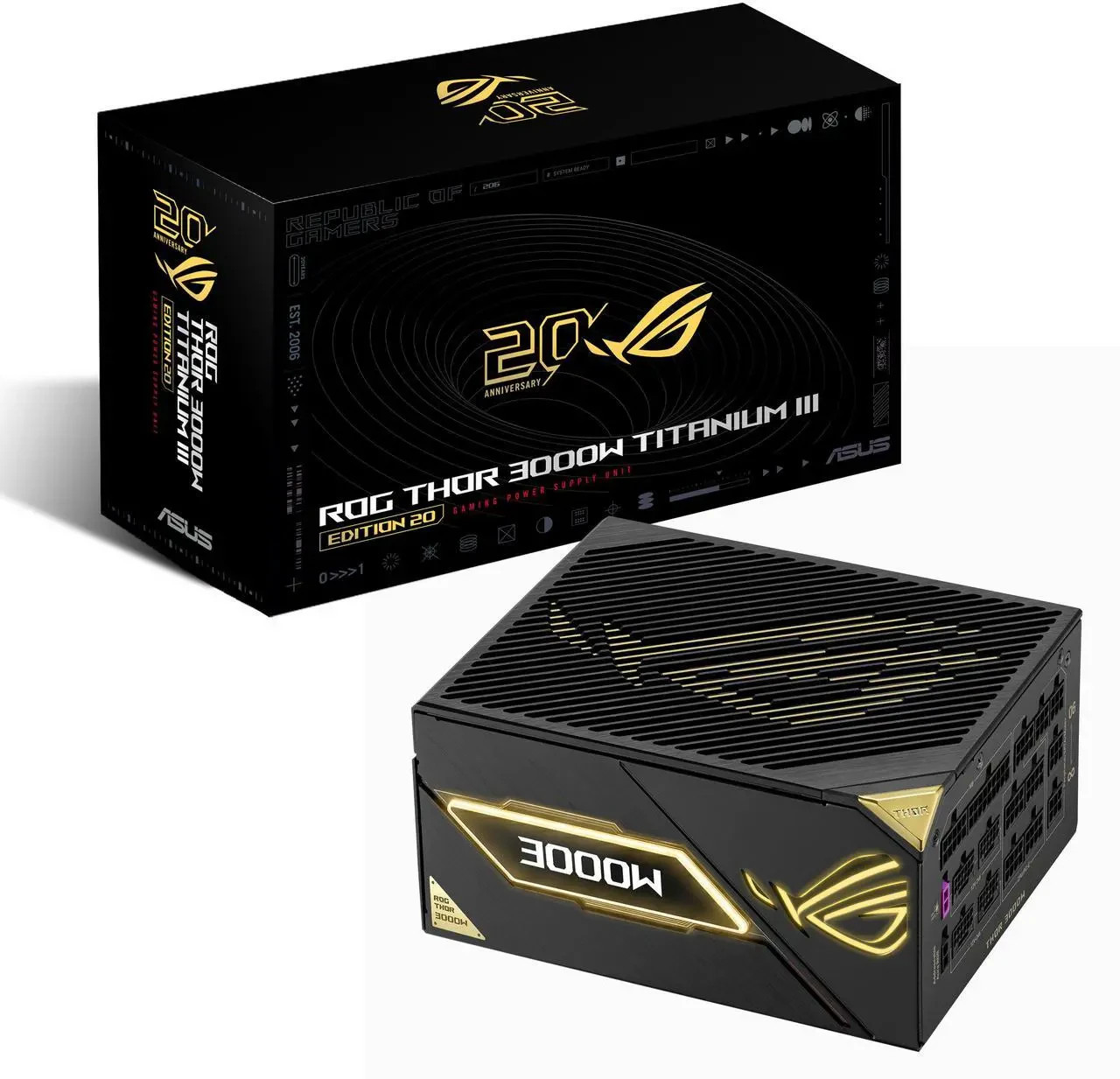 ASUS ROG Thor 3000W Titanium III Edition 20 ATX 3.1 Fully Modular PSU New Sealed
