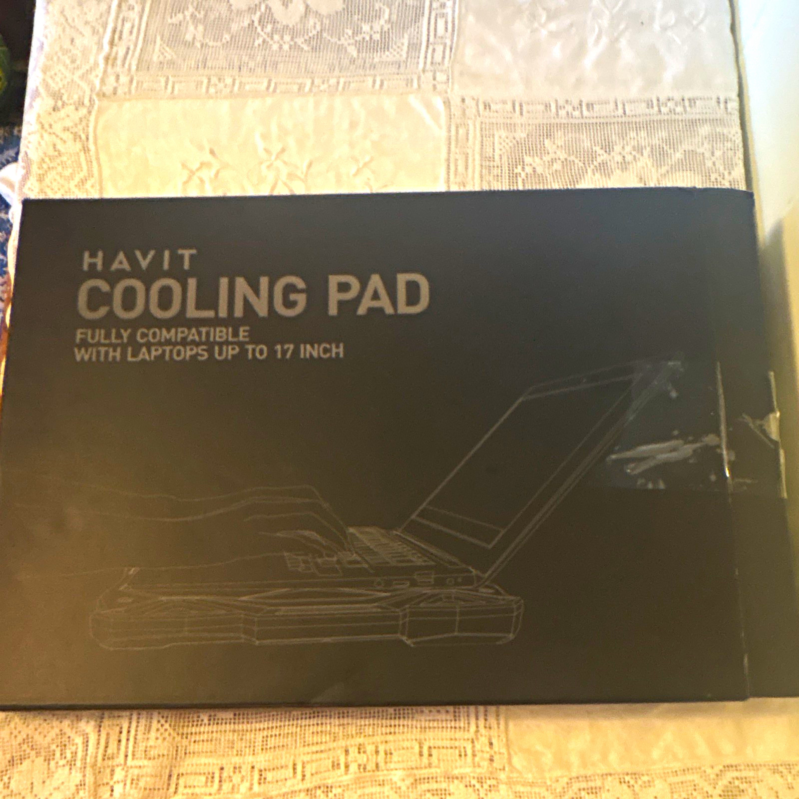 HAVIT HV-F2056 Laptop Cooling Pad, 3 Fans USB-Powered, Up to 17in Black/Red