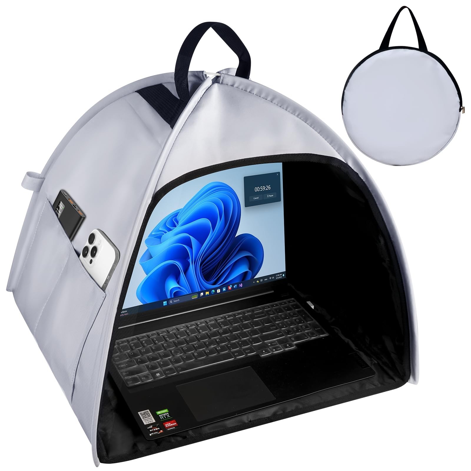 Universal Foldable Laptop Sun Shade & Privacy Shield -Fits 13-16 inch MacBook...