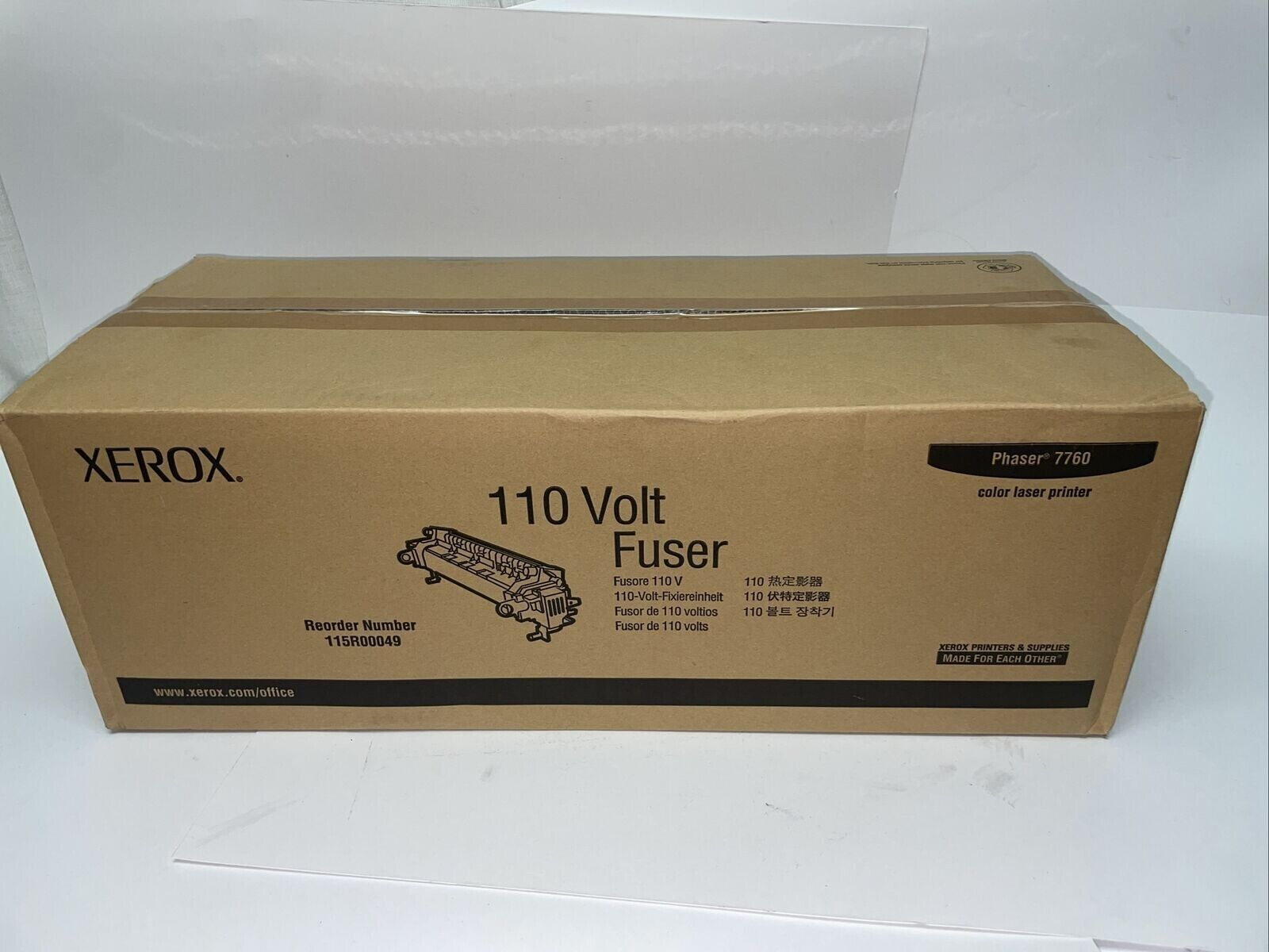 NEW GENUINE Xerox Phaser 7760 110 Volt Fuser 115R00049 Made NIB OEM FS w/ BIN