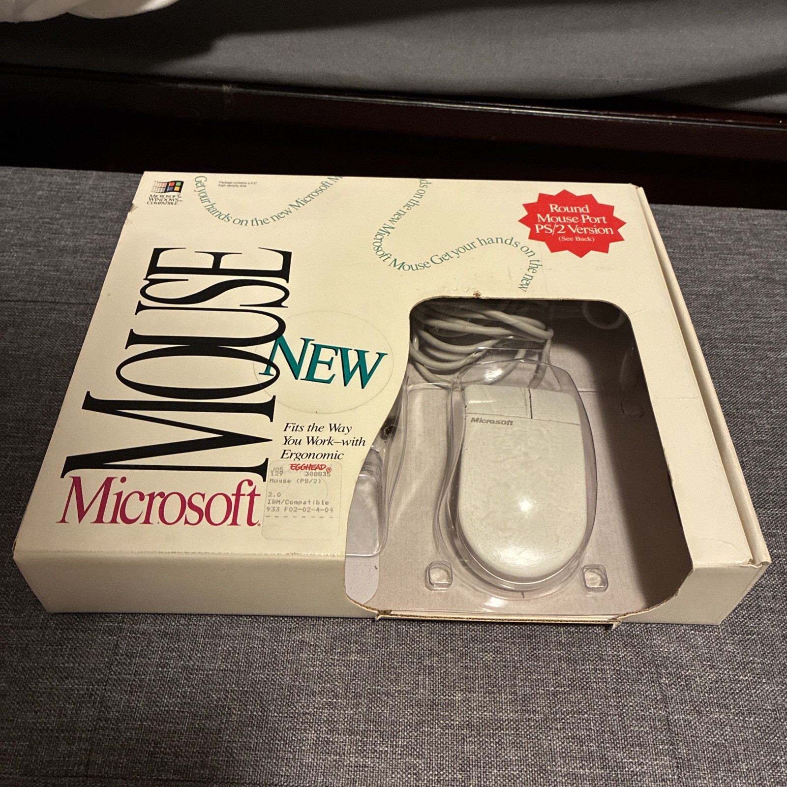 Microsoft Mouse 2.0 Vintage with PS/2 Connection with Original Box