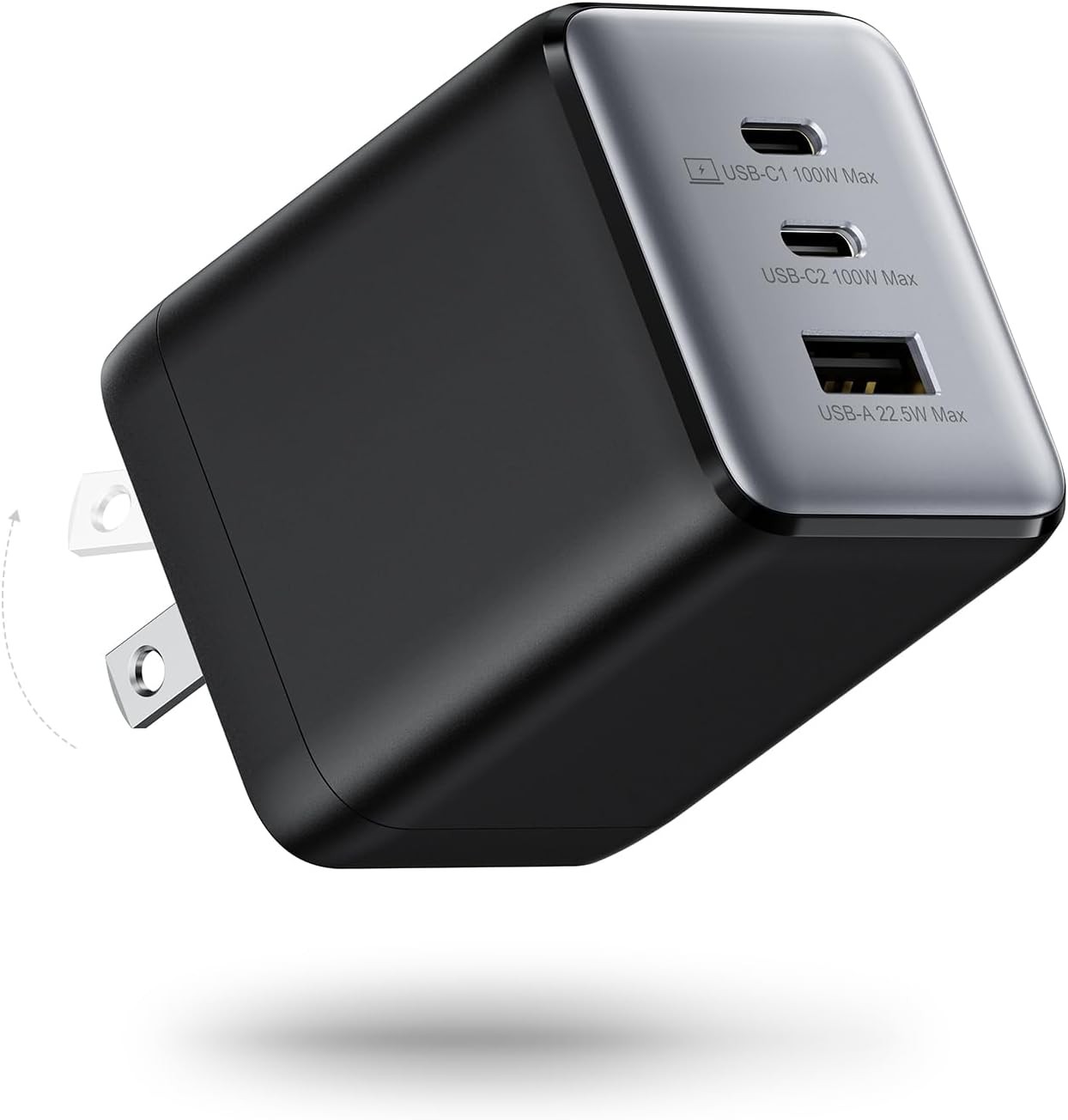 Wegear 100W USB C Charger Block 3-Port Fast Wall Charger for Phone Laptop Black